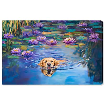 Watery Wag I Canvas by Art Remedy, Gallery Wrapped
