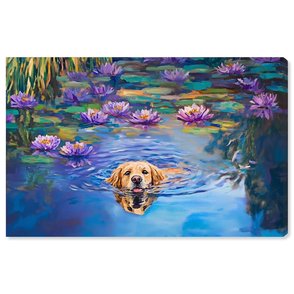 Watery Wag I Canvas by Art Remedy, Gallery Wrapped