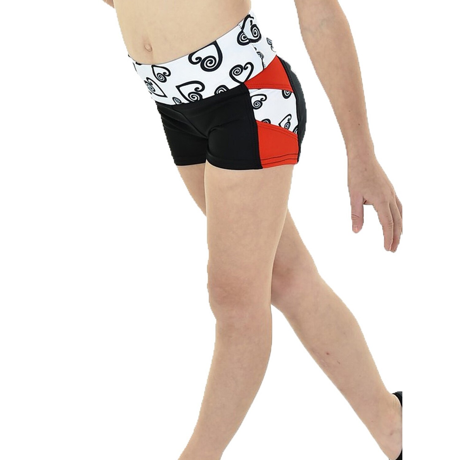 girls white dance shorts