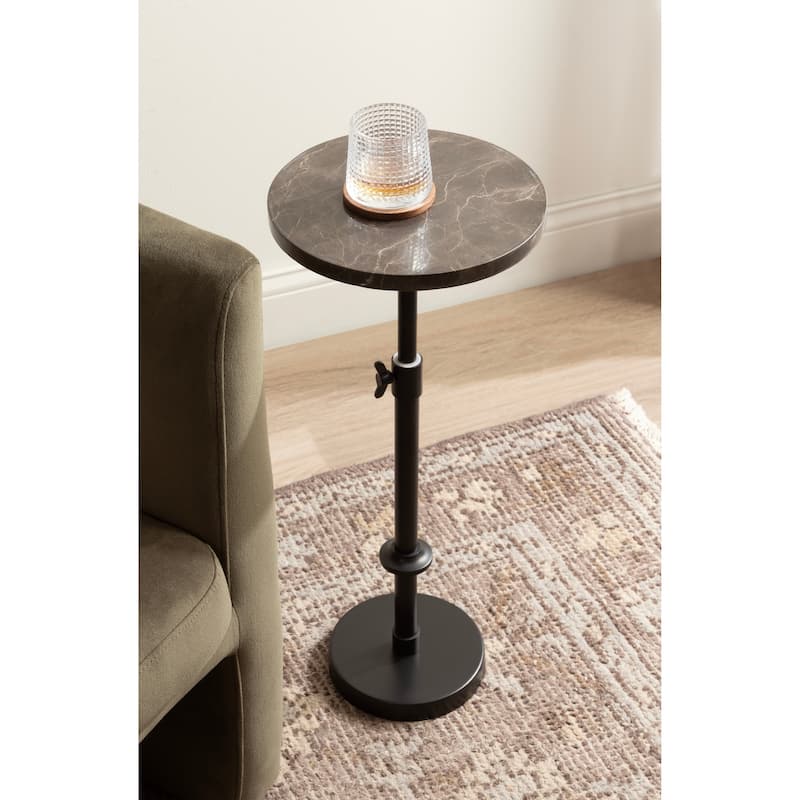 Kate and Laurel Engles Adjustable Marble Table and Plant Stand