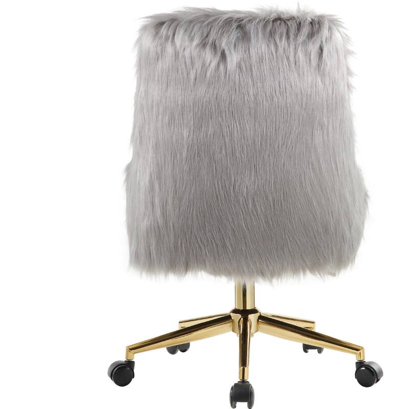 Faux Fur Office Chair with swivel Seat Bed Bath & Beyond 36023662