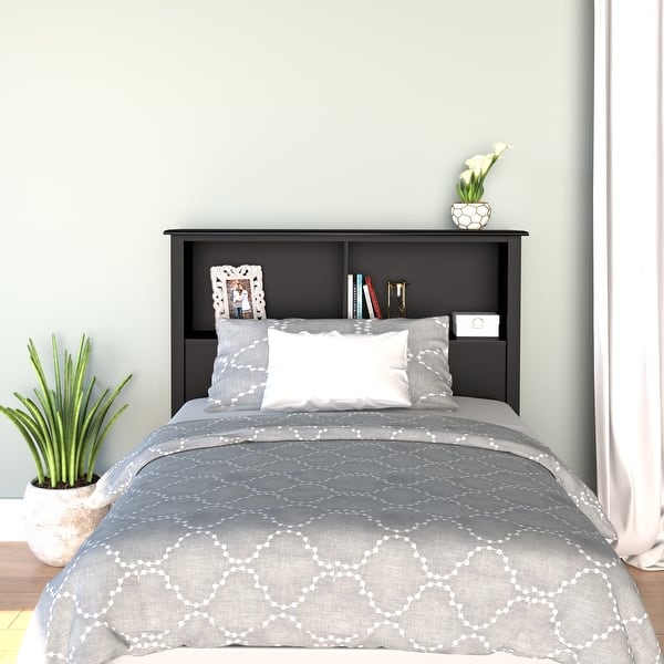 slide 2 of 6, Taylor & Olive Winnecunnet Black Twin-size Bookcase Headboard Black - Twin