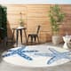 Nourison Aloha Coastal Beach Starfish Indoor/Outdoor Area Rug - 4' Round - Blue/Grey