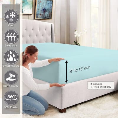 Lavish Touch 400 TC 100 % Cotton Flat Sheet Only 1 Pc with Stylish 4" Hem