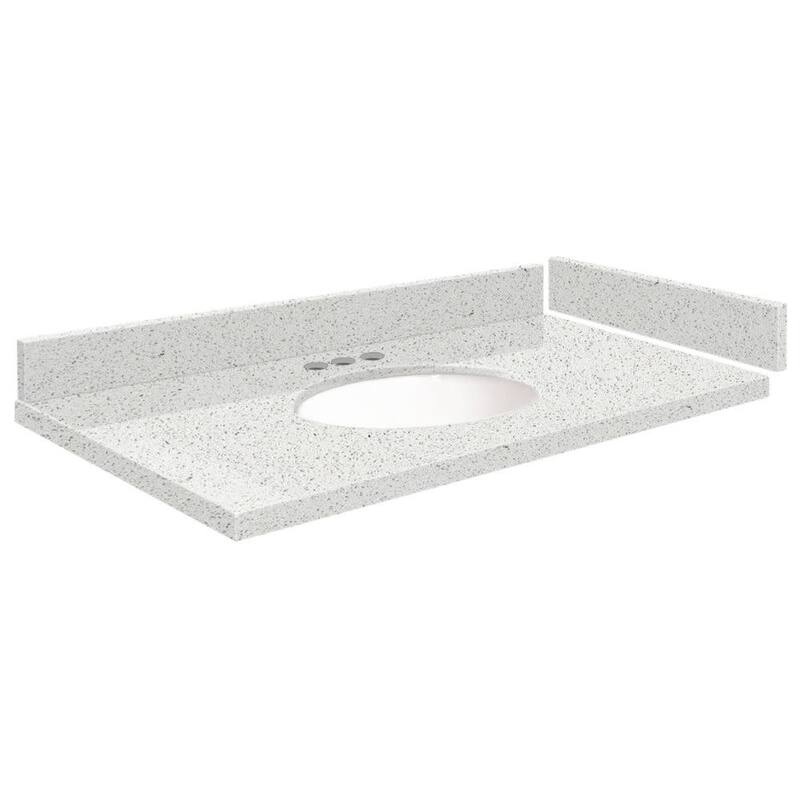 Transolid VT33.5x22-1OU-4 Silestone 34" Quartz Vanity Top with
