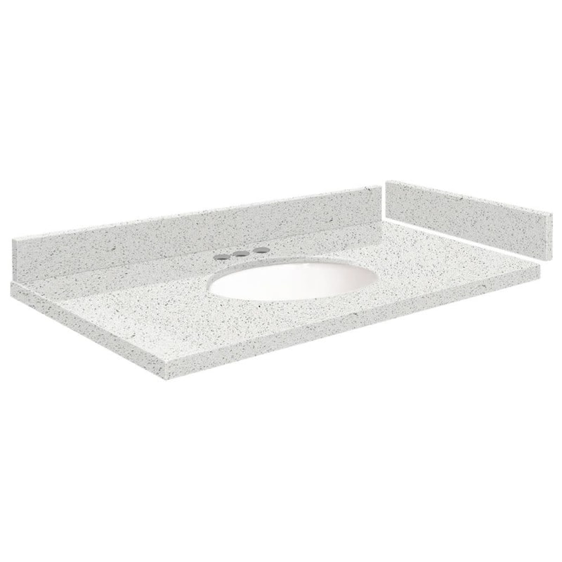 Transolid VT33.75x22-1OU-4 Silestone 34" Quartz Vanity Top with