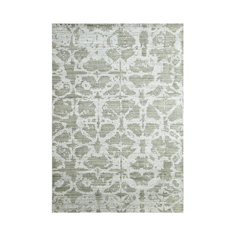 Hand Knotted Gray,Wool/Bamboo Silk Transitional Oriental Area Rug
