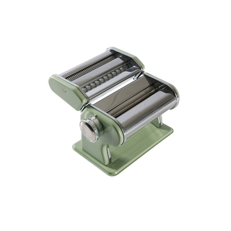 Sur La Table Kitchen Essential Va Bene Manual Pasta Maker Machine, Stainless Steel/Juniper Green