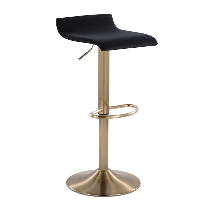 Silver Orchid Tower Ale Brushed Gold Adjustable Bar Stool (Set of 2)