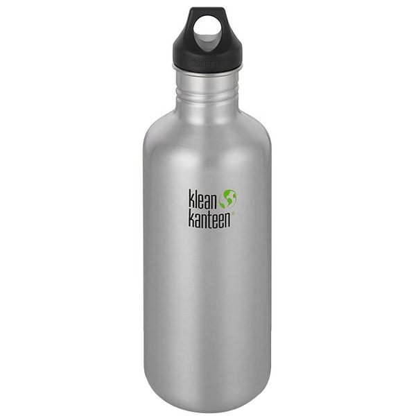 Klean Kanteen Classic 40 oz. Bottle with Loop Cap - Brushed Stainless - Brushed Stainless - 40 oz.