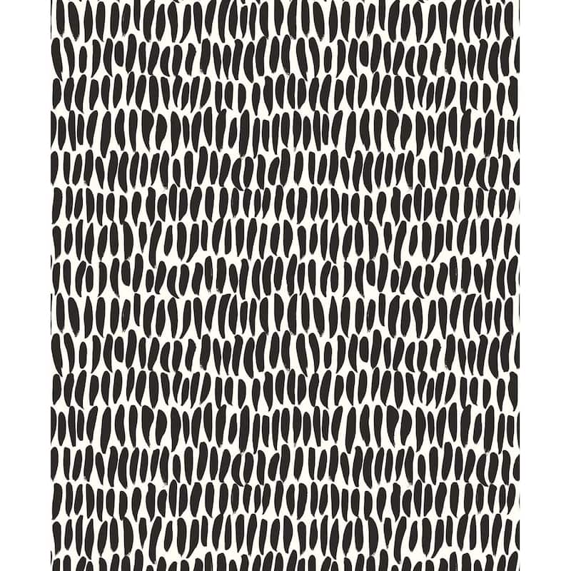 The Simple Life Brushwork Unpasted Wallpaper - 20.9 in. W x 33 ft. L -  Inkwell