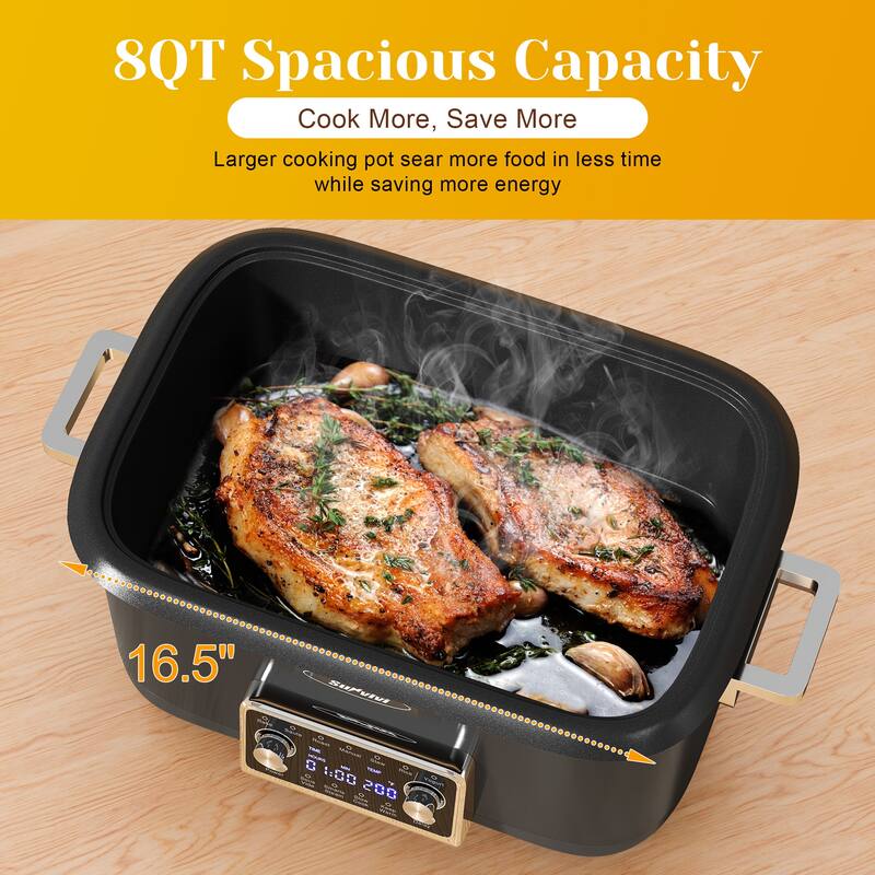 12-in-1 Digital Programmable Slow Cooker, 8 Quart Multi-Cooker