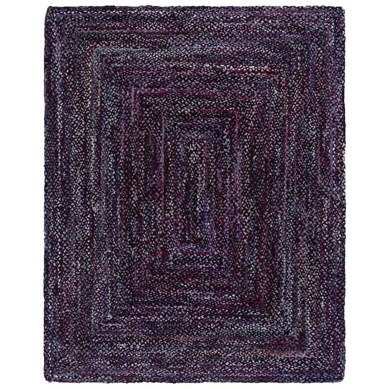 SAFAVIEH Georgine Handmade Nanny Braided Bohemian Cotton Rug - 8' x 10' - Purple/Blue
