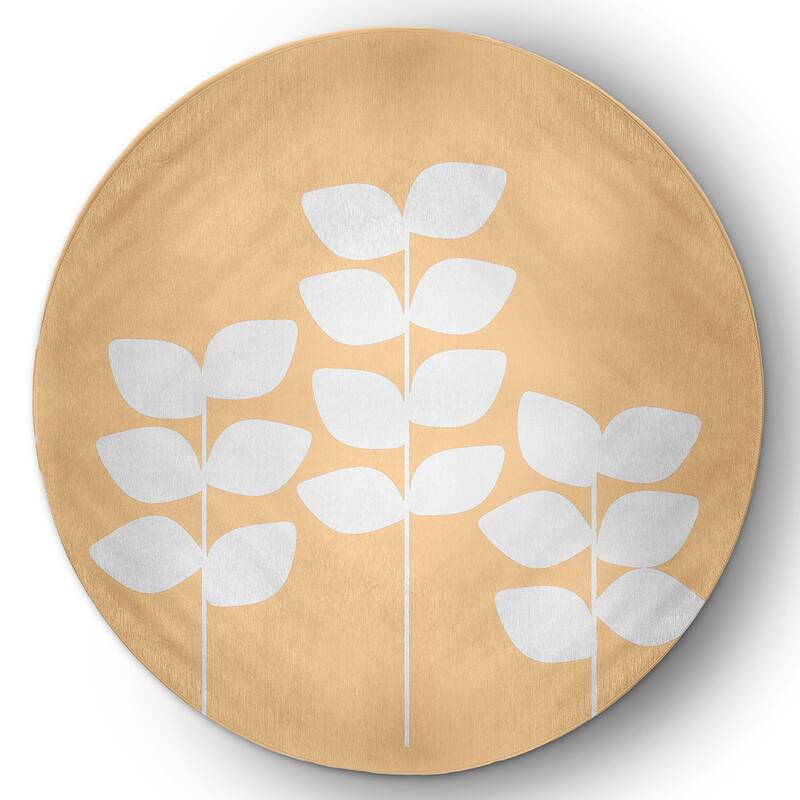 Simple Stems Spring Chenille Indoor/Outdoor Rug - Yellow - 5' Round