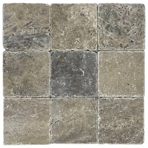 Sterling 4"x4" Rustic Tumbled Tile (1 Box/5.56 sqft)