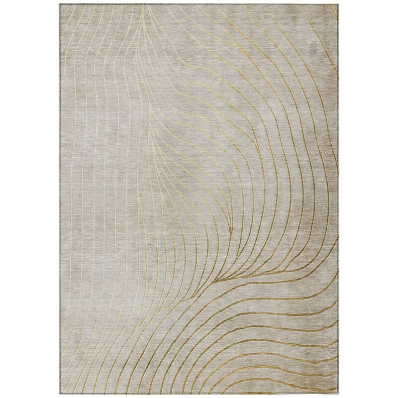 HomeRoots Abstract Transitional Rectangle Outdoor Rug