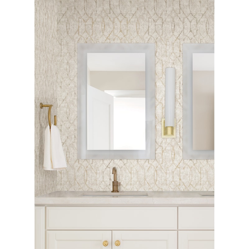 A-Street Prints Ziva Gold Trellis Wallpaper