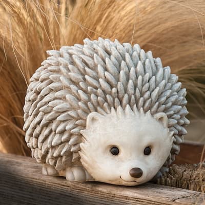 Curata Hedgehog Stone Resin Garden Statue