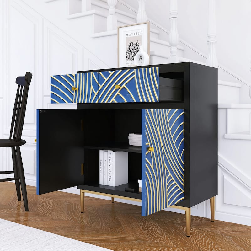 Accent Cabinet with 2 Doors,1 Drawer and Adjustable Shelf