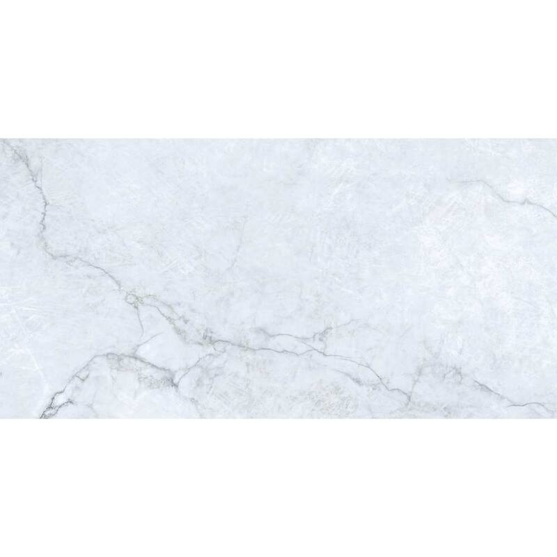 Beau 24x48 Polished Marble Look Porcelain Tile - Floor & Wall - Large Format