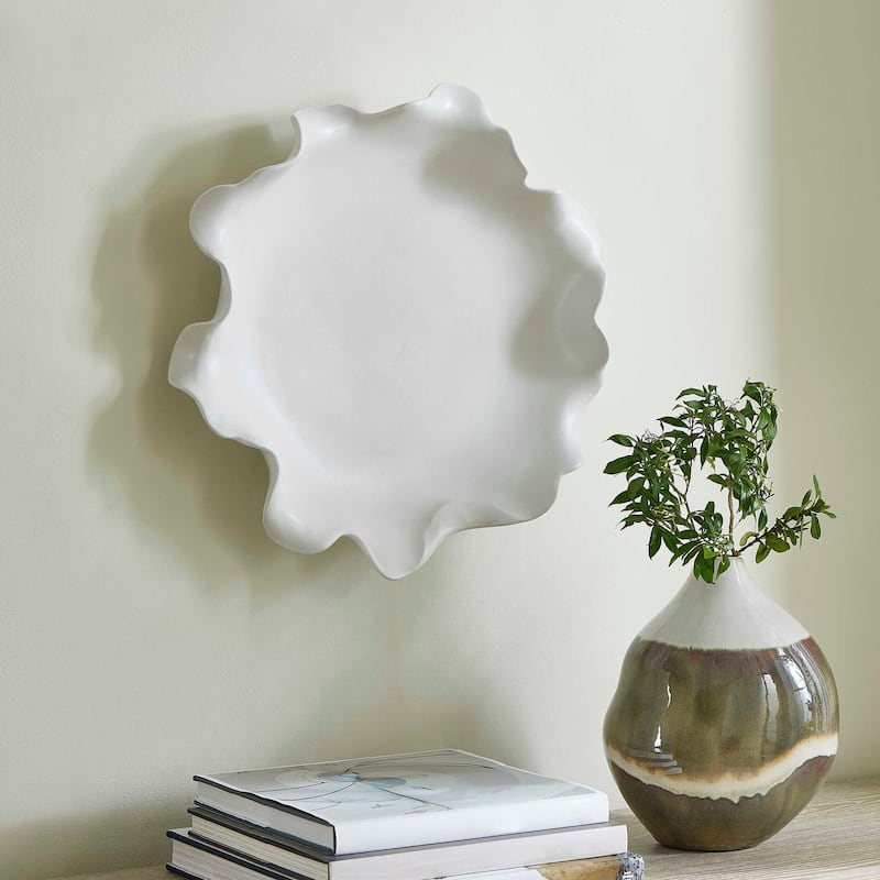 Uttermost Wave Crest White Outdoor Bowl