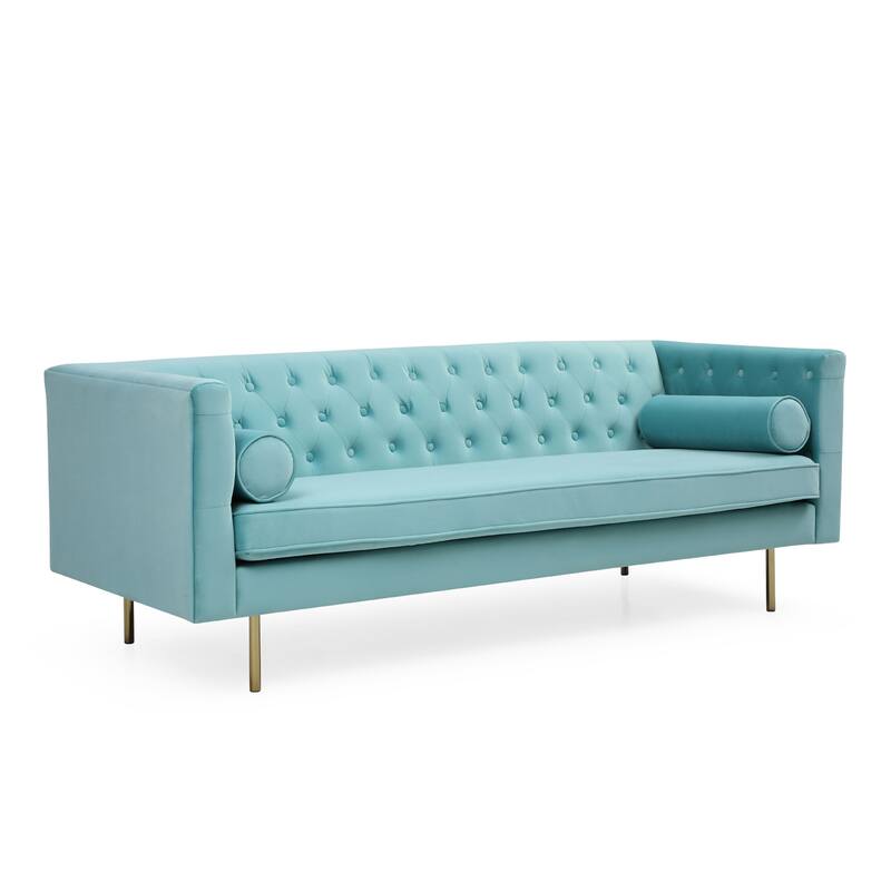 Barnaby Velvet Sofa - Seafoam Green Velvet