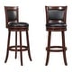 preview thumbnail 18 of 21, Rovinj Upholstered Back Swivel Bar Stool - Barstool Cherry-Solid Back