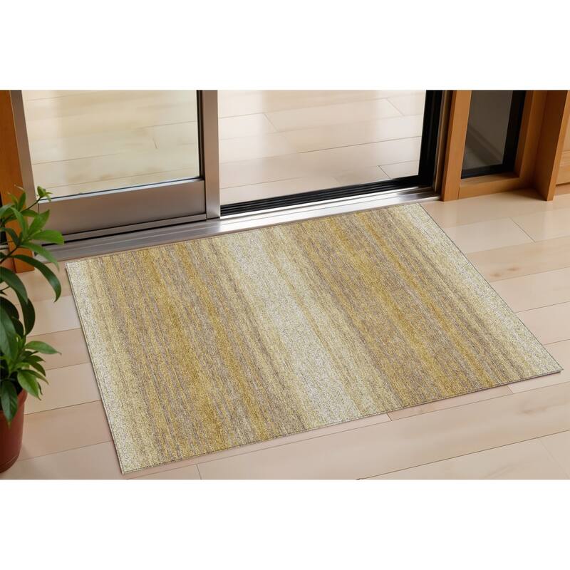 HomeRoots Abstract Transitional Rectangle Outdoor Rug - 3' x 5'