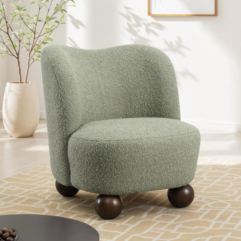 Furniture of America Velra Modern 28-inch Boucle Wing Accent Chair - Green