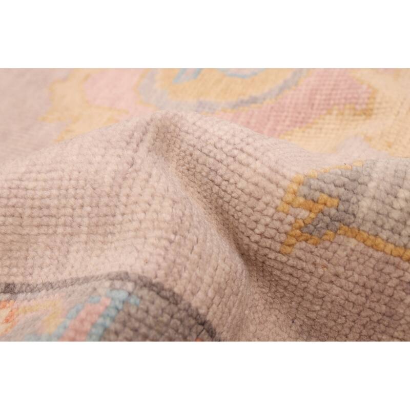 ECARPETGALLERY Hand-knotted Modern Oushak Light Grey Wool Rug - 8'11 x 11'11