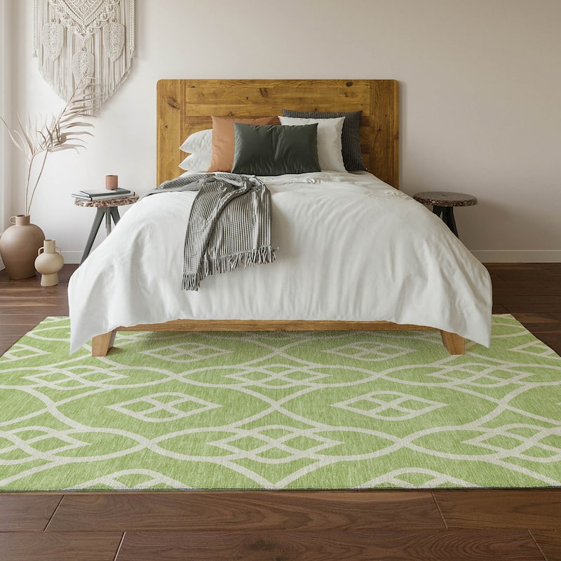Premium Washable Super Soft Transitional Scroll Mayfield Rug