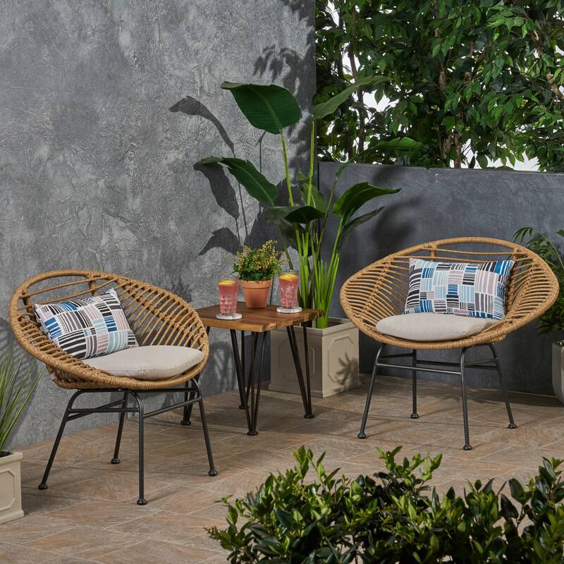 2 Piece Classic Outdoor Patio Lounge Chair Set, High Comfort for Multiple Scenarios