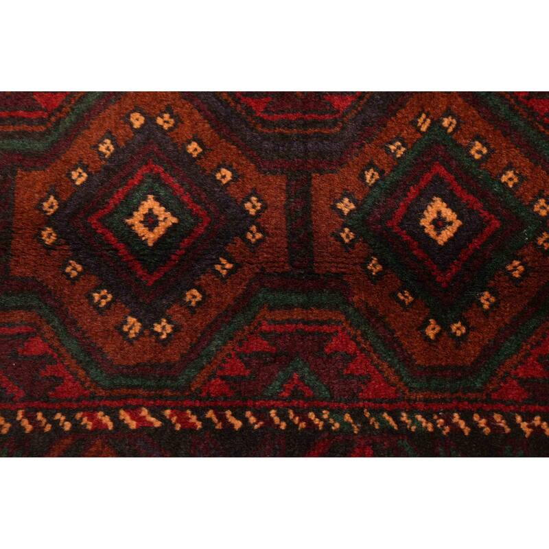 ECARPETGALLERY Hand-knotted Teimani Brown, Red Wool Rug - 3'10 x 7'1