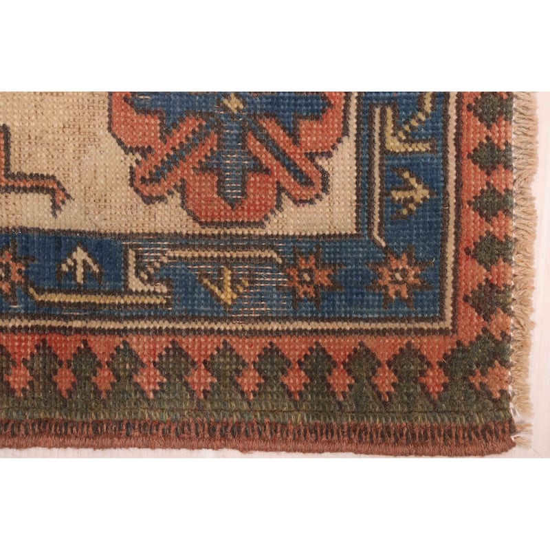 ECARPETGALLERY Hand-knotted Melis Vintage Dark Blue Wool Rug - 7'4 x 10'4