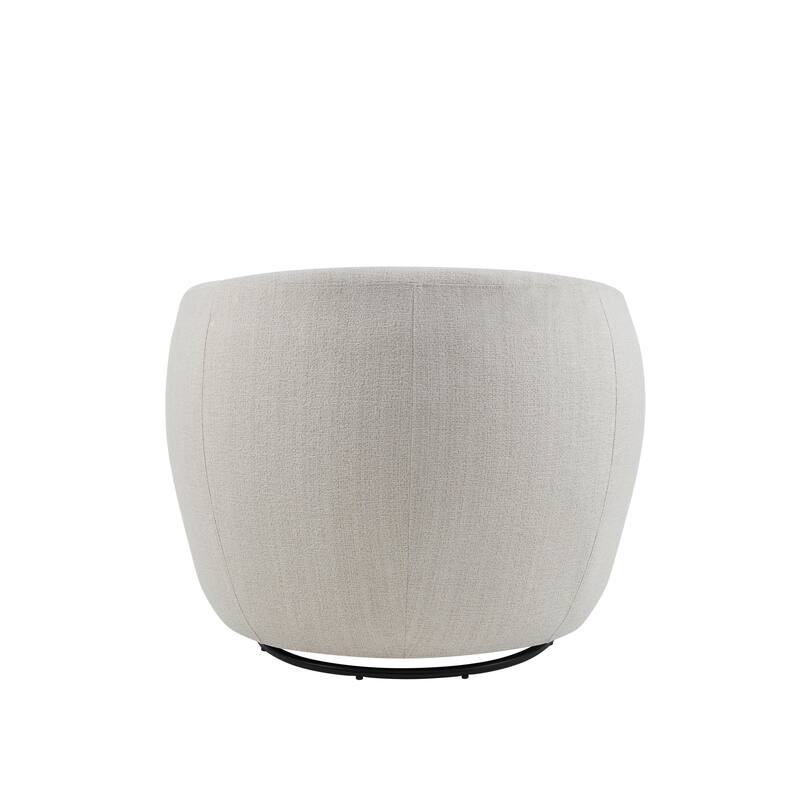 Performance Fabric Swivel Barrel Chair with High-Density Foam Cushion