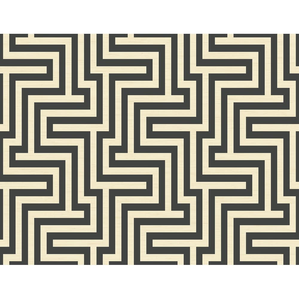 Seabrook Designs Martinique Geometric Maze Unpasted Wallpaper