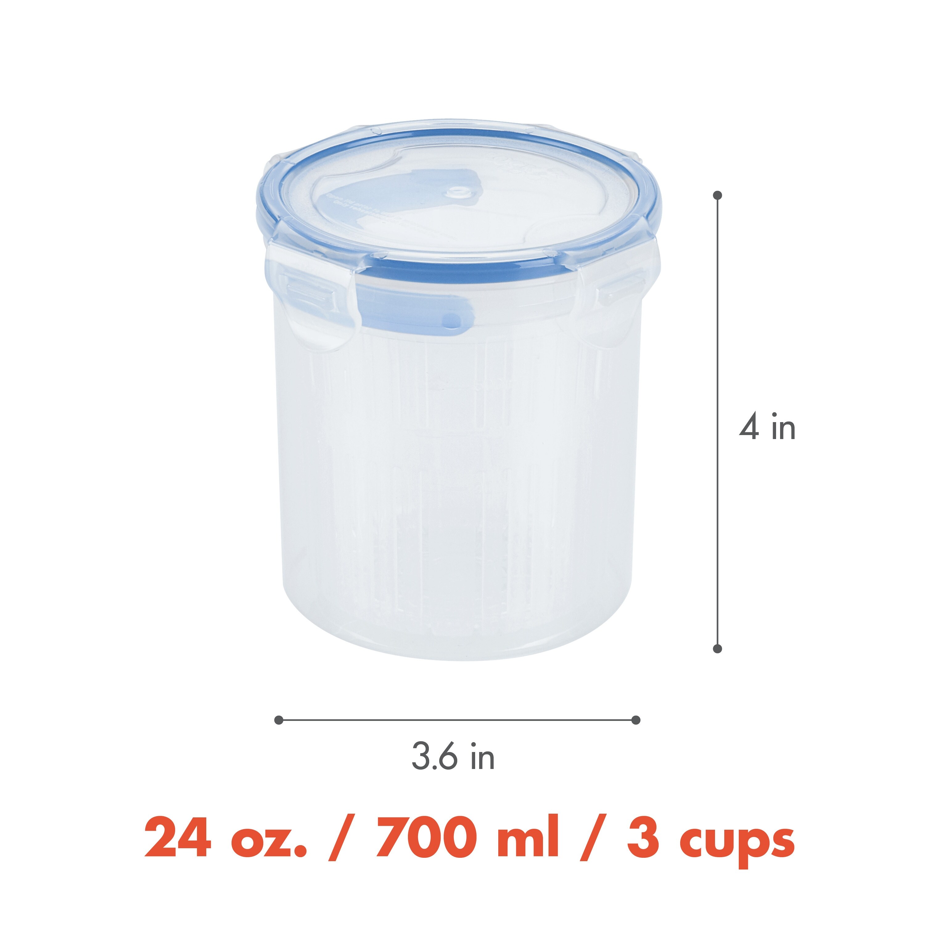 LocknLock Set of 4: 3.6-Cup Tall Rectangular Food Storage Containers
