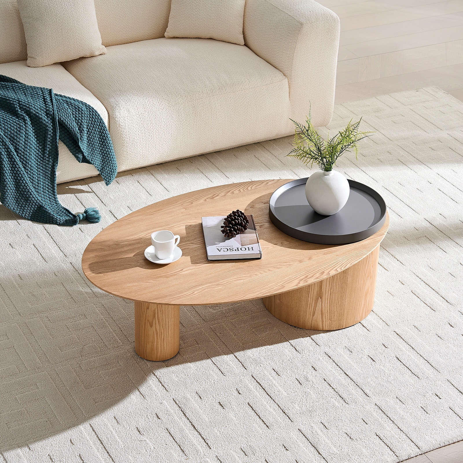 Modern Luxury Oval Coffee Table – Sophisticated Centerpiece for Living Room.‌