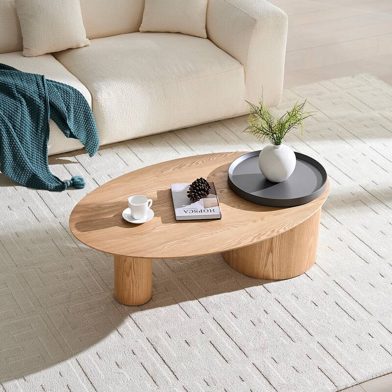 Modern Oval Luxury Coffee Table, Sophisticated Living Room Center Table