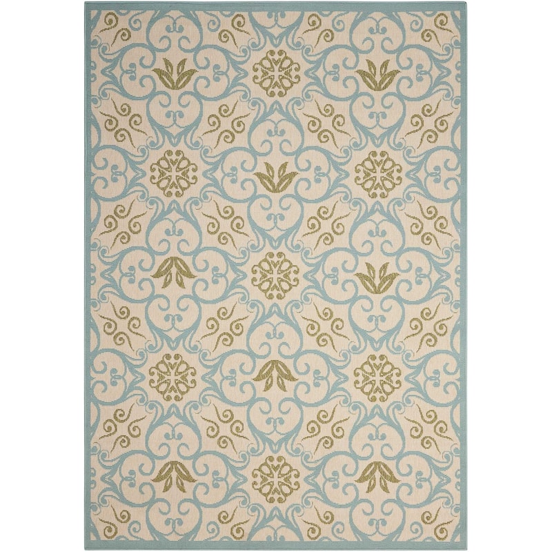 Nourison Caribbean Floral Geometric Indoor/Outdoor Area Rug