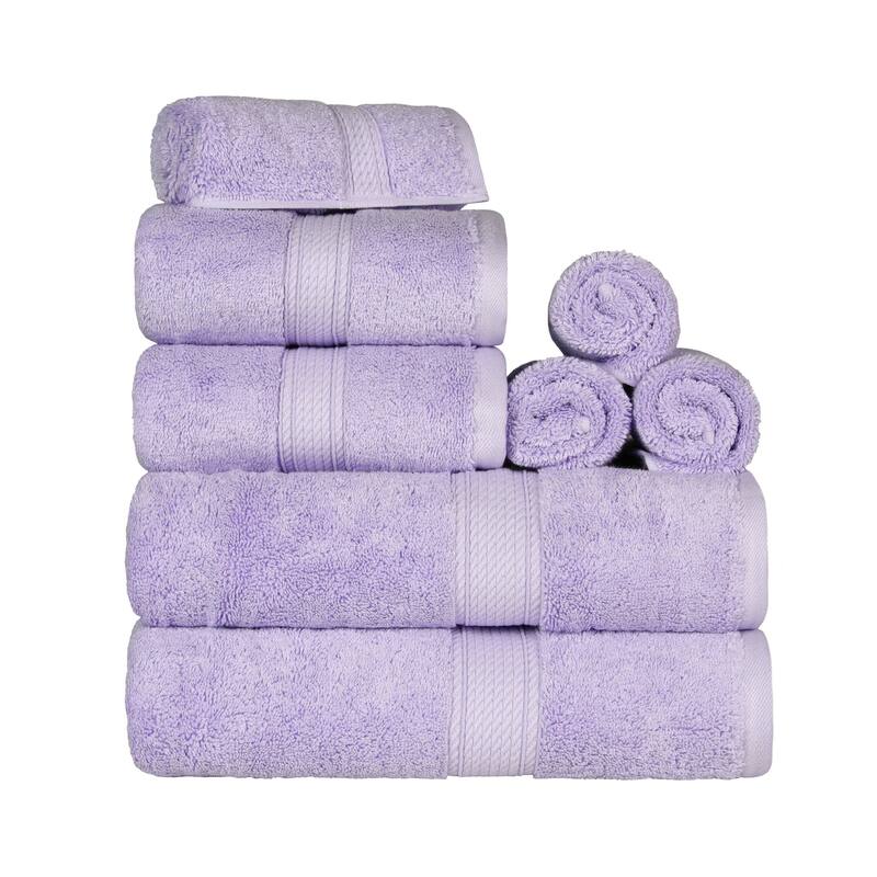 Superior Egyptian Cotton Pile Heavyweight 8-Piece Towel Set