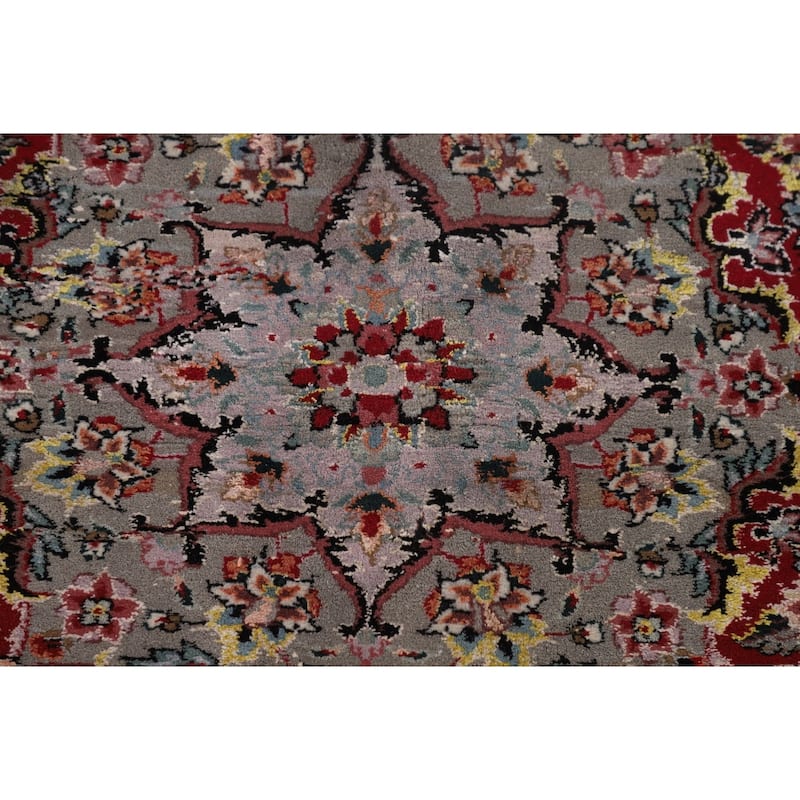 Floral Black Aubusson Chinese Area Rug Hand-Knotted Wool Carpet - 8'3"x 10'0"