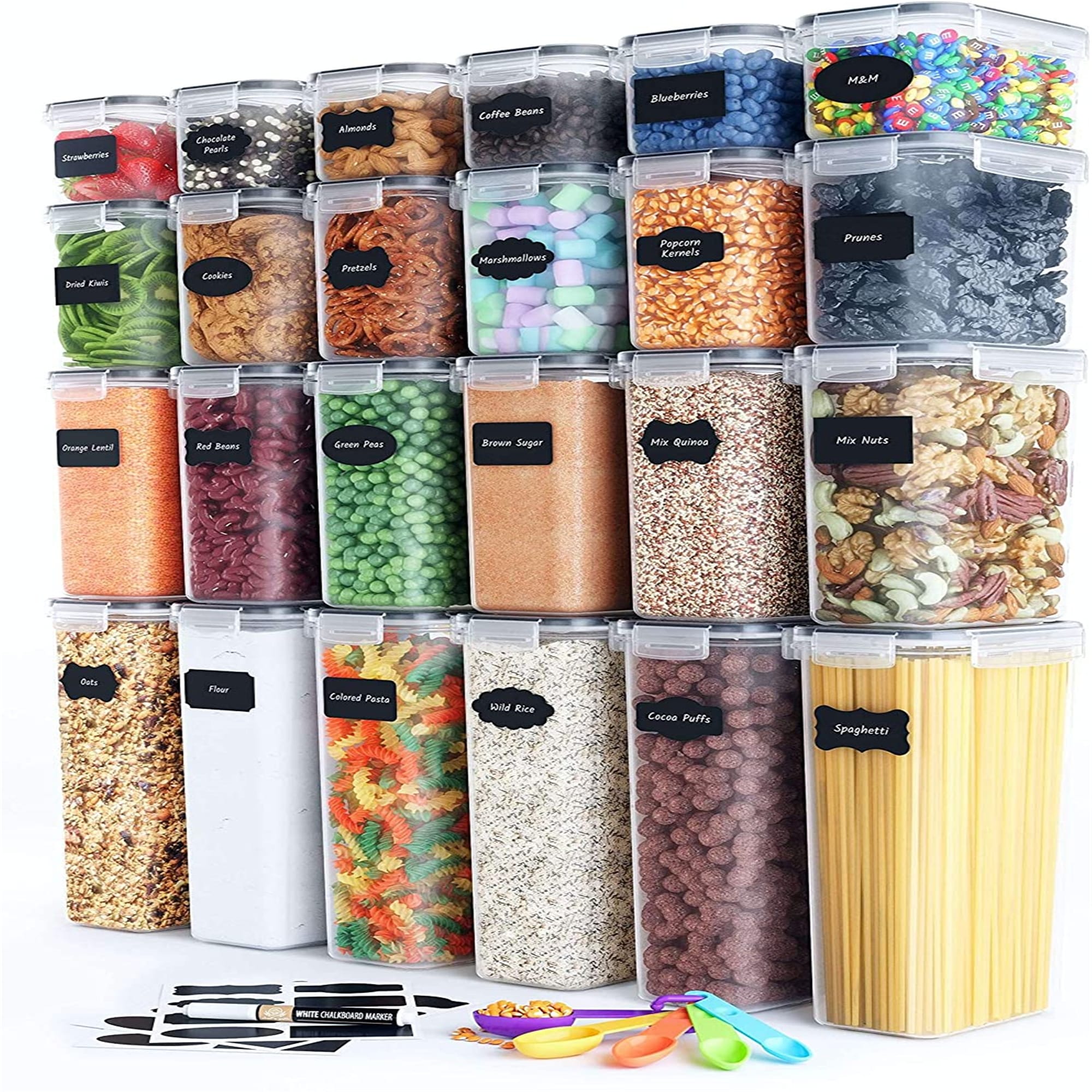 Airtight Food Storage Container Set 14 PC Kitchen & Pantry Organization BPA  Free Plastic Canisters with Durable Lids Ideal