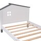 preview thumbnail 18 of 24, Twin Rustic Kids Bed House Shaped Low Beds for Kids, Wood Platform Bed Frame for Children,No Box Spring Needed,Easy Assemble
