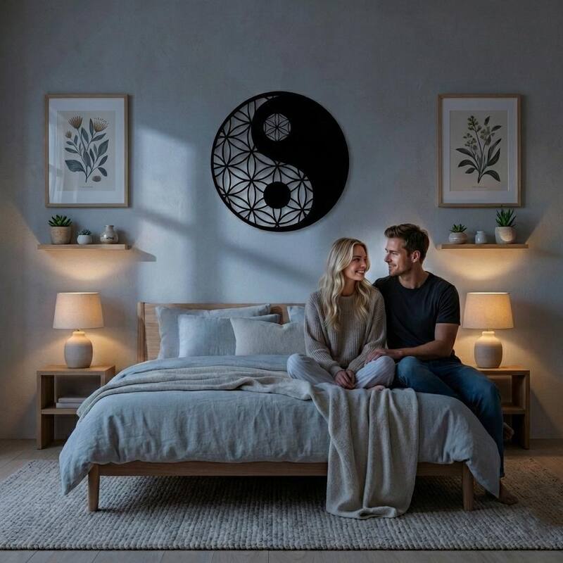 Yin Yang Metal Wall Decor for Home and Outside