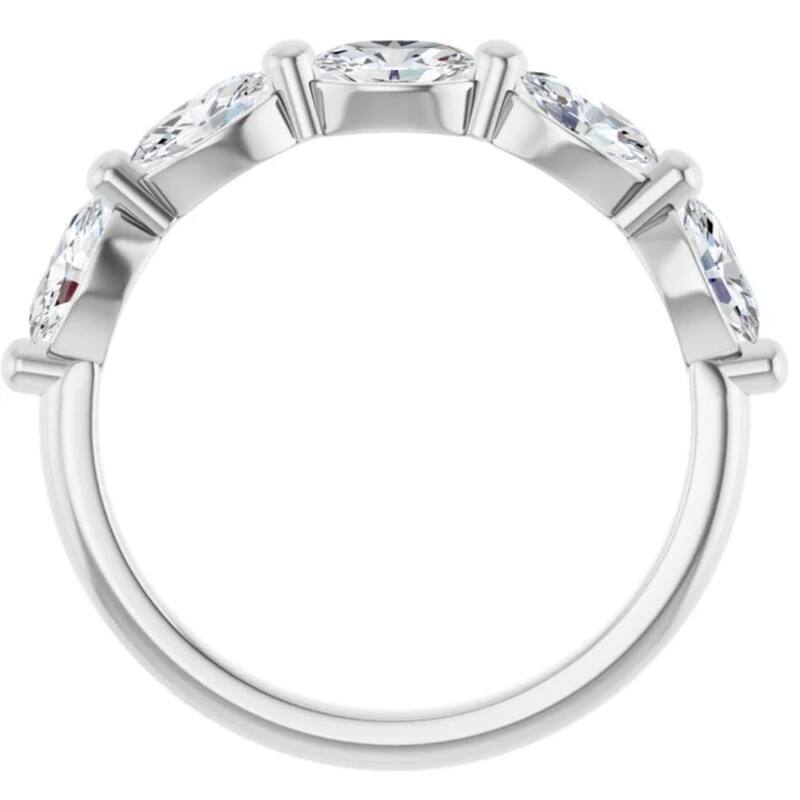 1.75Ct Oval Diamond Wedding Ring Anniversary Stackable Band Gold Lab Grown
