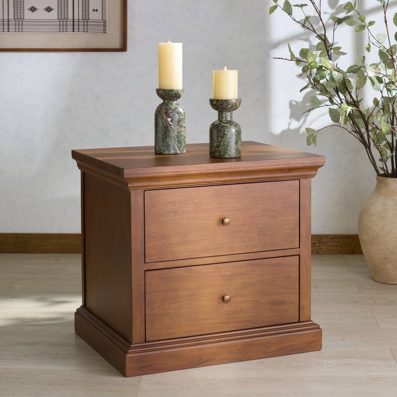 SAFAVIEH Couture Lizzy 2-Drawer Wood Nightstand