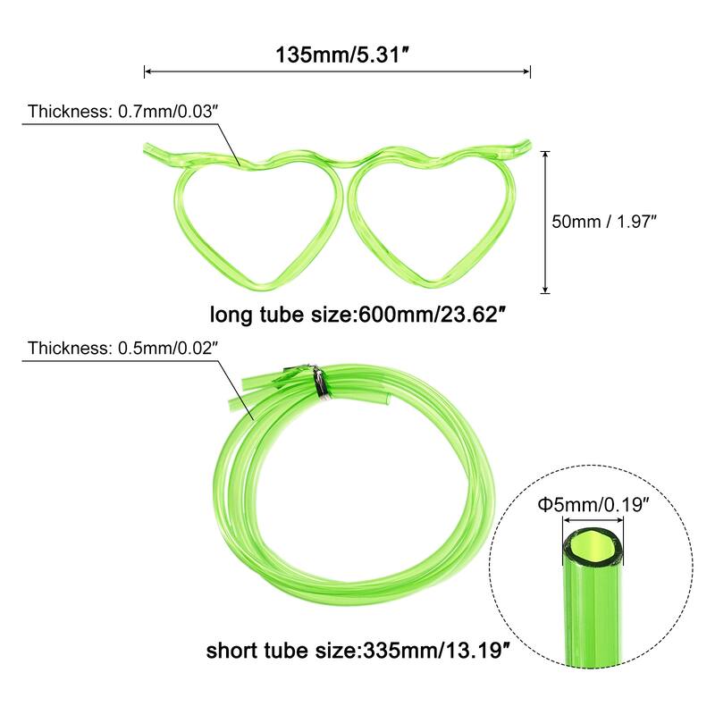 8 Pcs Straw Glasses, Plastic Novelty Drinking Eyeglasses Straws