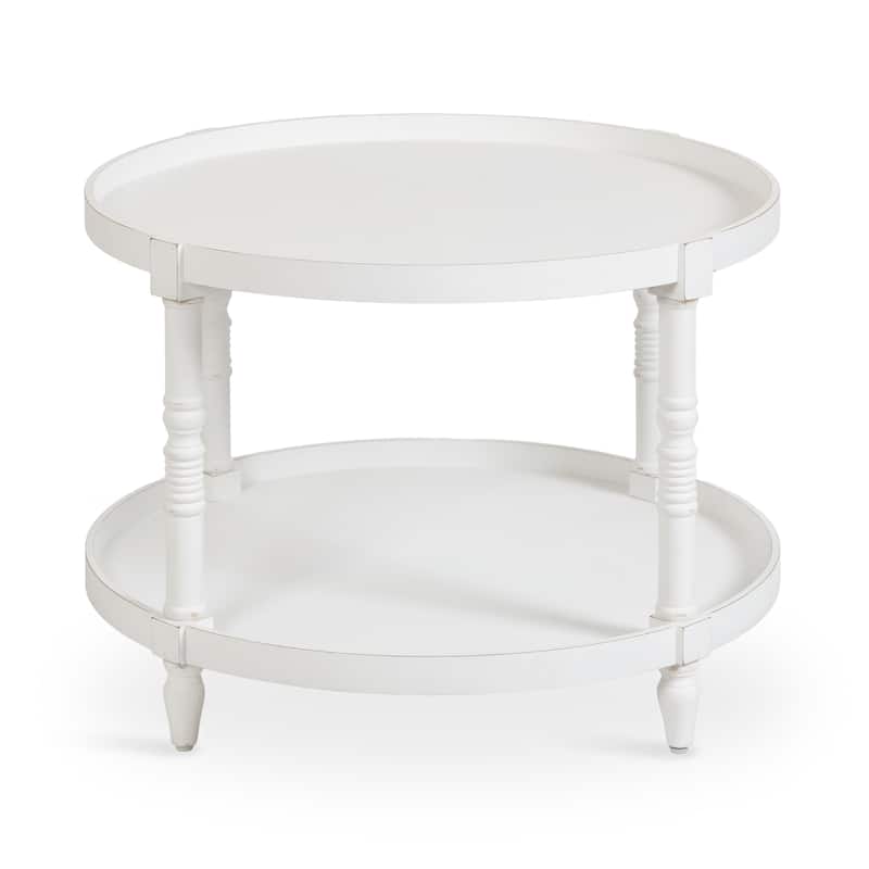 Kate and Laurel Bellport Round Wood Coffee Table