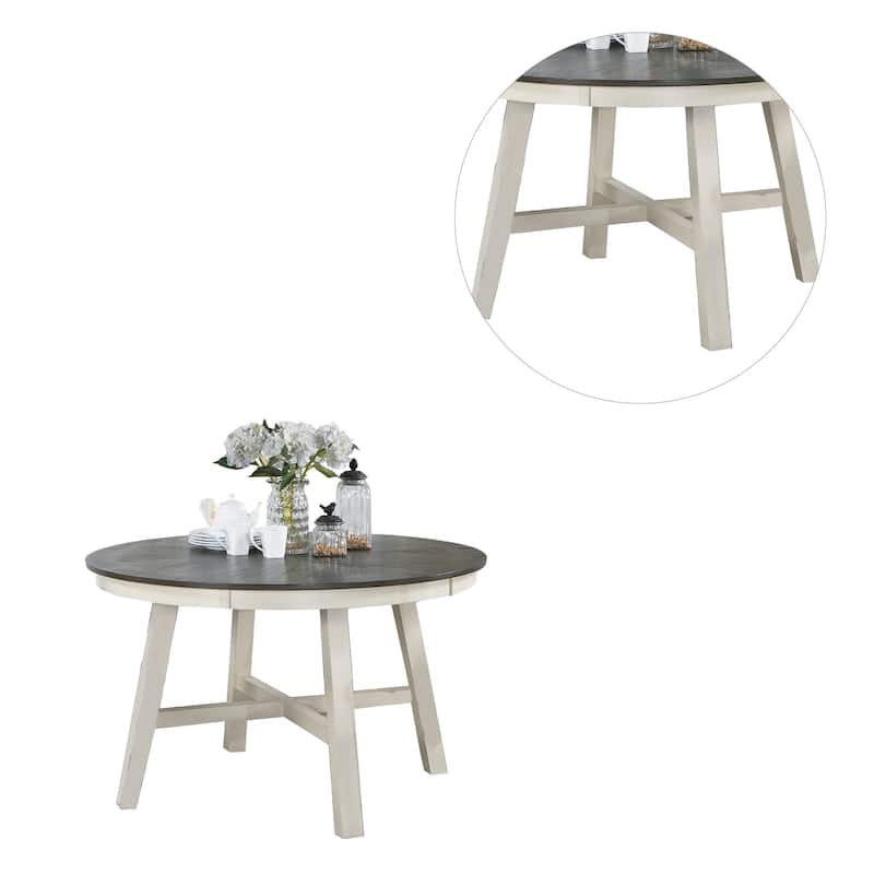 Round Dining Table with X-Cross Base